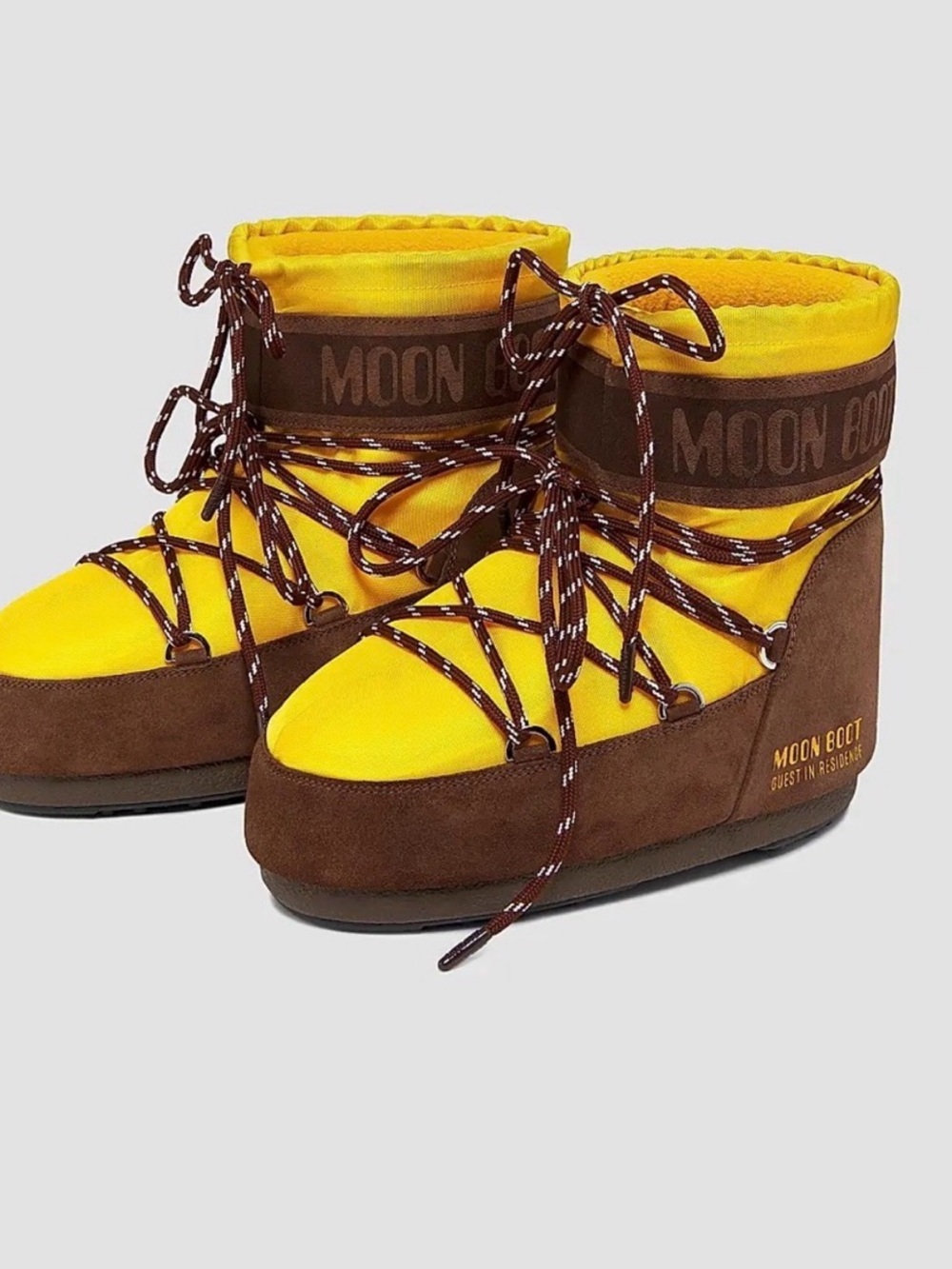Moon Boot X Guest In Residence Yellow Boots Icon Low